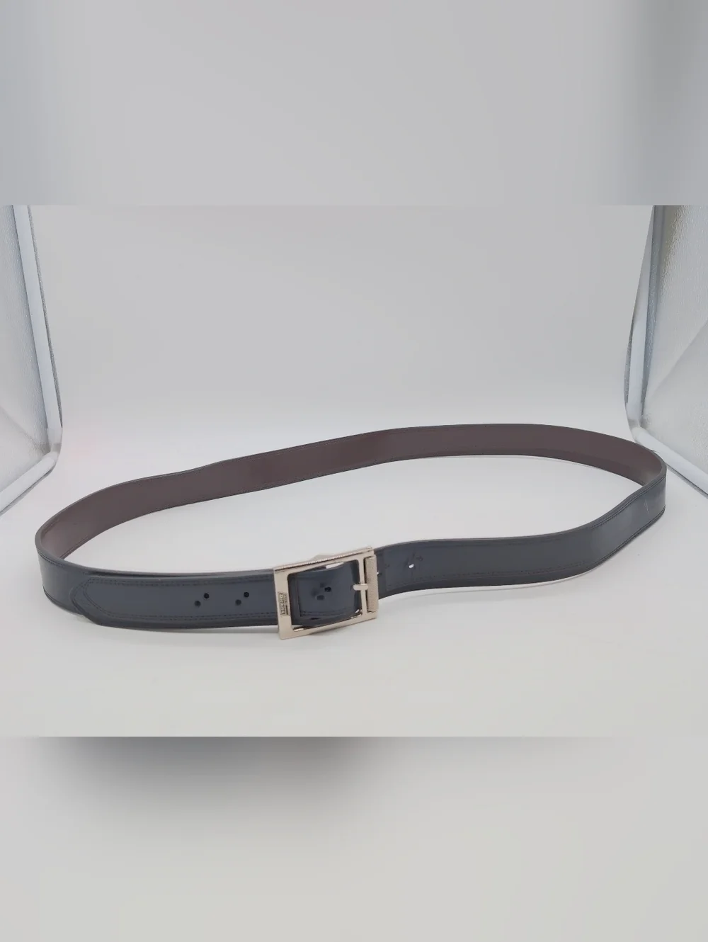 Dickies Black Leather Sz 50  Men's Belt with Silver-Tone Buckle